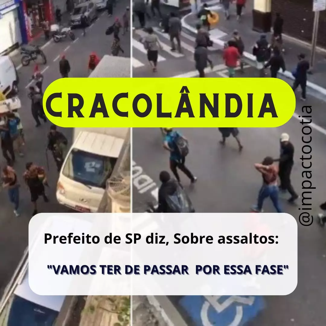 Cracolândia: 'Vamos ter de passar por essa fase', diz prefeito de SP sobre assaltos